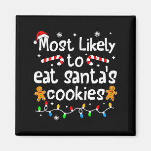 Aimant Plus susceptible de manger les cookies du Père Noë