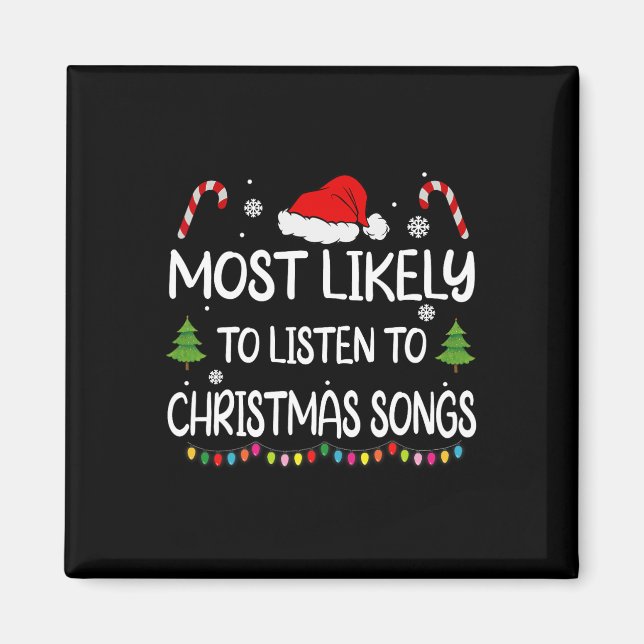 Aimant Plus susceptible d'écouter des chansons de Noël Fa (Devant)
