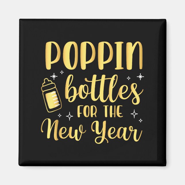 Aimant Pn Bottles For The New Year Pregnancy Announcement (Devant)