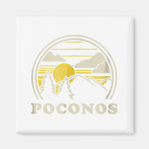 Aimant Poconos Pennsylvania PA T Chemise Vintage Randonn