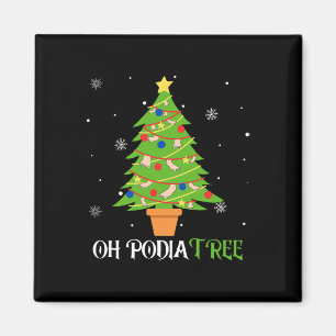 Aimant Podiatrié noël arbre podiatre pied médical comme