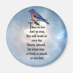 Aimant Poème "ainsi aimé" d'oiseau bleu