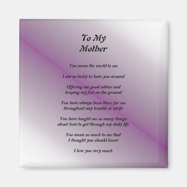 Aimant Poème de la mère (Devant)