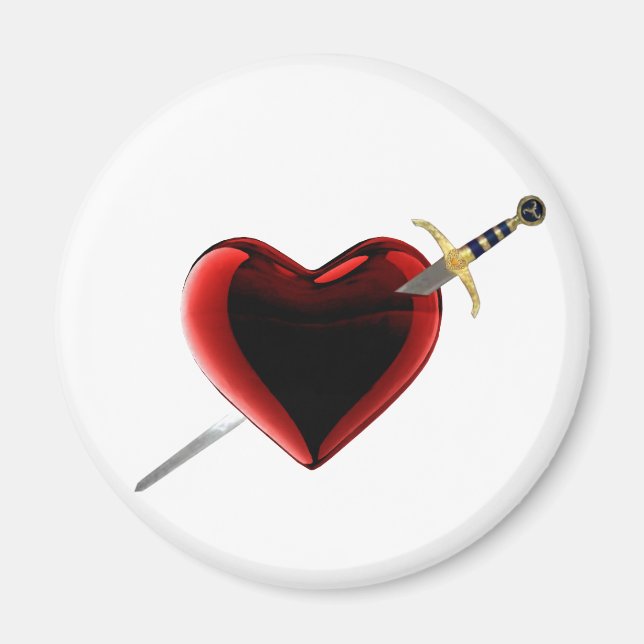 Aimant Poignée Dans L'Aimant Coeur (Devant)