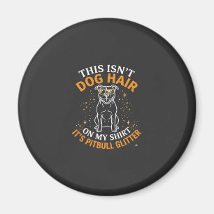 Aimant Poils de chien Pitbull Paillettes portant des lune