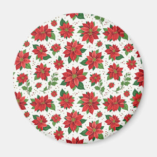 Aimant Poinsettias écarlates
