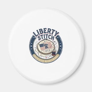 Aimant Point de Liberty Patriote Broderie Patriotique Aig