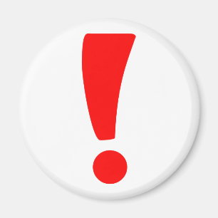 Aimant Point d'exclamation rouge