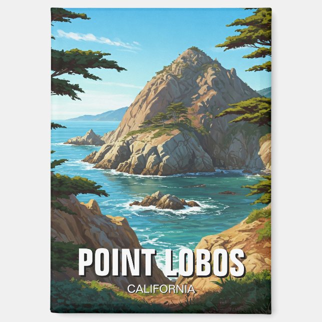Aimant Point Lobos Voyage en Californie (Recto)
