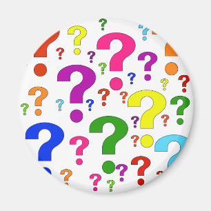 Aimant Points d'interrogation d'arc-en-ciel