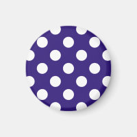 Pois blancs sur bleu foncé