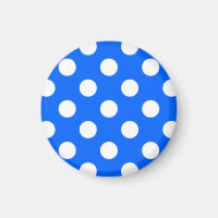 Pois blancs sur bleu royal
