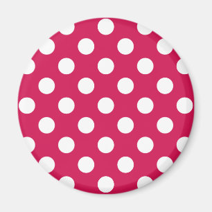 Aimant Pois blancs sur cerise