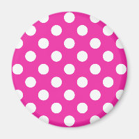 Pois blancs sur fuchsia