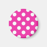 Pois blancs sur fuchsia