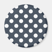 Pois blancs sur gris bleu