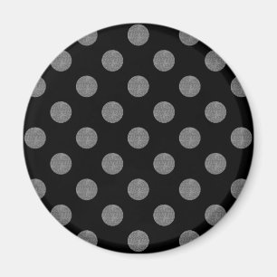 Aimant Pois gris et noir