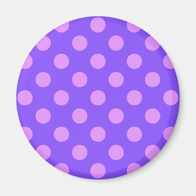 Aimant Pois Lilac sur periwinkle (Devant)