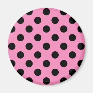 Aimant pois noirs en rose