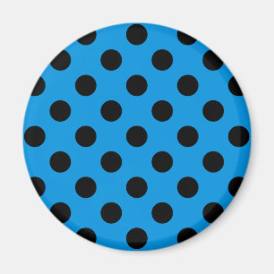Aimant Pois noirs sur bleu ciel