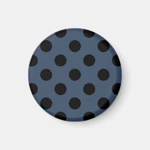 Aimant Pois noirs sur gris-bleu