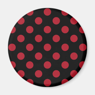 Aimant Pois rouge et noir