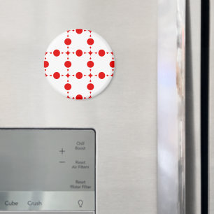 Aimant Pois rouges, Motif à points polka, points, pointil