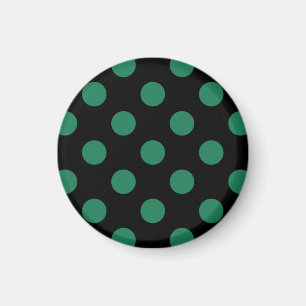 Aimant Pois vert et noir