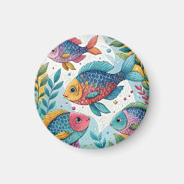 Aimant Poisson arc-en-ciel sous-marin