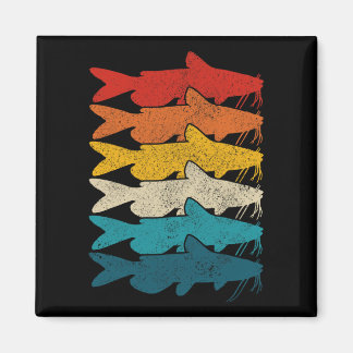 Aimant Poisson-chat de canal Pêche de poisson-chat vintag