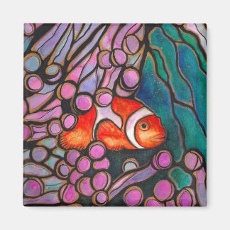 Aimant Poisson clown Anémone de mer "Verre tendu" design!