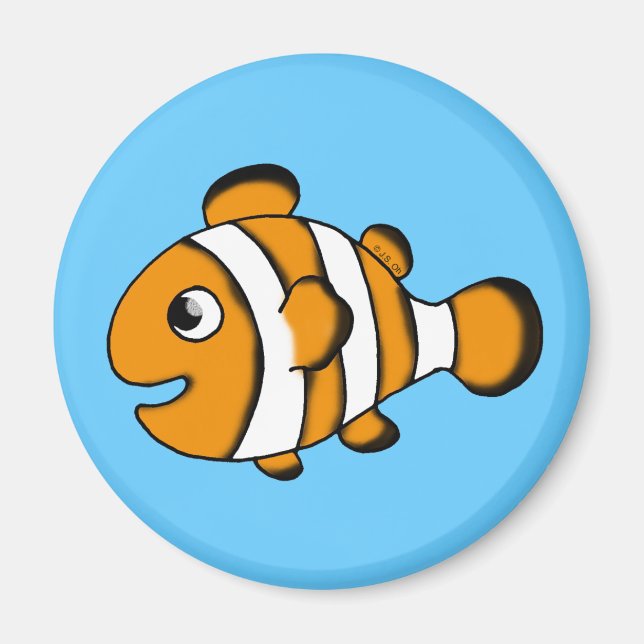 Aimant poisson clown mignon (Devant)