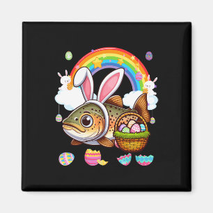 Aimant Poisson de truite lapin Oeufs de chasse de Pâques