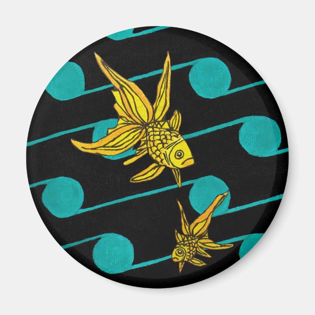 AIMANT POISSON D'OR TRANQUILLE (Devant)