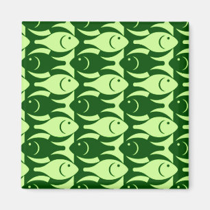 Aimant Poisson moderne du milieu du siècle, chaux et vert