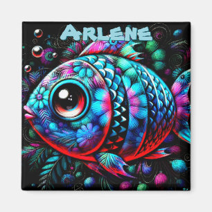 Aimant Poisson Nautique Personnalisé aux Grands Yeux Fant
