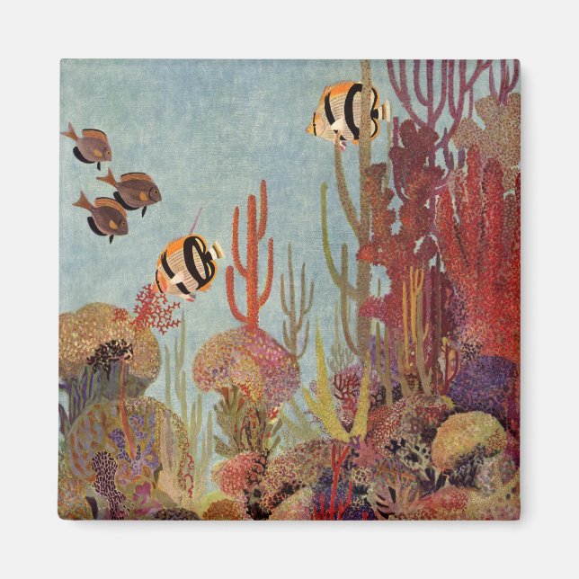 Aimant Poissons-anges en corail, poissons tropicaux Vinta (Devant)