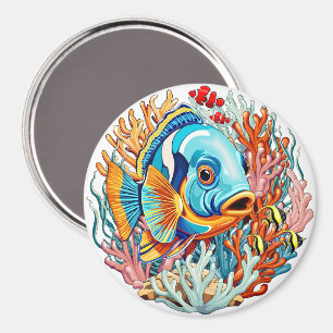 Aimant Poissons Tropicaux Couleurs Été Vibes