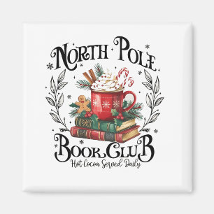 Aimant Pôle Nord Club de Lecture Chocolat Chaud Noël