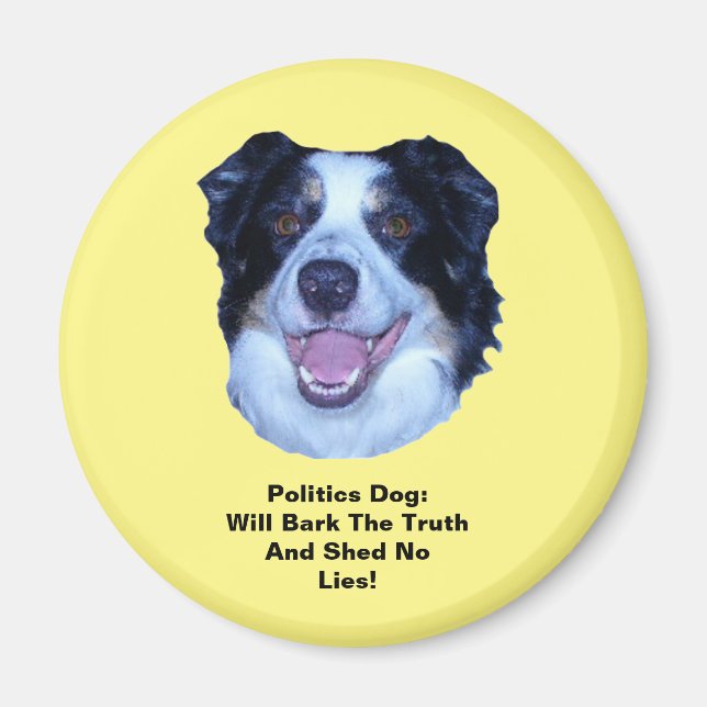 Aimant Politique Frontière Collie Bark La Vérité Rd Magne (Devant)