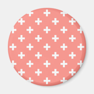 Aimant Polka blanche croise sur la pêche