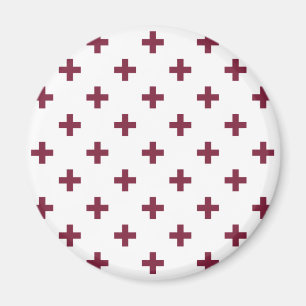 Aimant Polka de mûre croise sur blanc