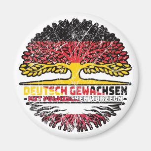 Aimant Pologne Polonais Allemand Allemagne Arbre Racine