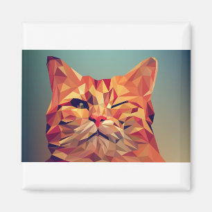 Aimant Poly Low Animal Vector Art Polygon Illustration