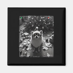 Aimant Pomeranian de Noël pris en caméra