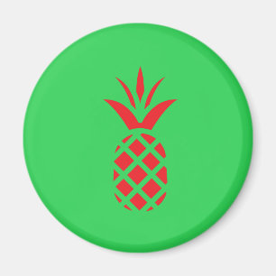 Aimant Pomme de pin rouge en vert