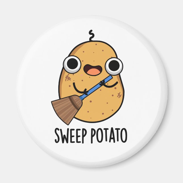 Aimant Pomme de terre Sweep Funny Sweet Pomme de terre (Devant)