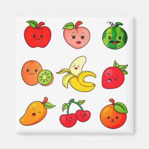 Aimant Pomme, Pêche, Pastèque