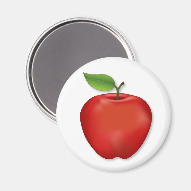 Aimant Pomme Rouge Délicieuse  (Recto/Verso)