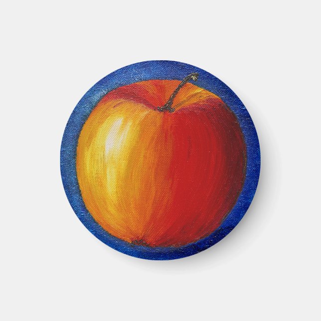 Aimant Pomme rouge - Peinture de la vie morte (Devant)